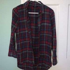 Madewell long sleeve button down flannel